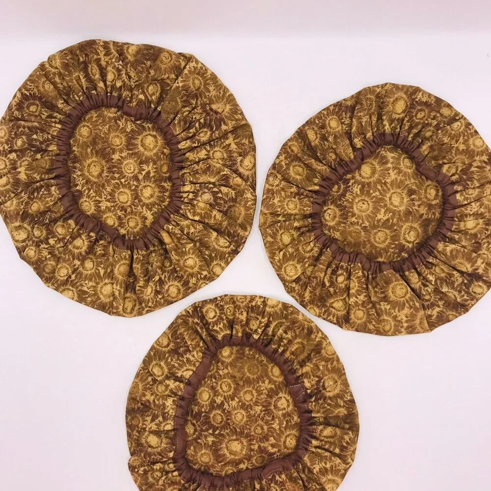 Cotton Bowl Cover For Sourdough, 3 Size Set, Reusable Washable Neutral Brown
